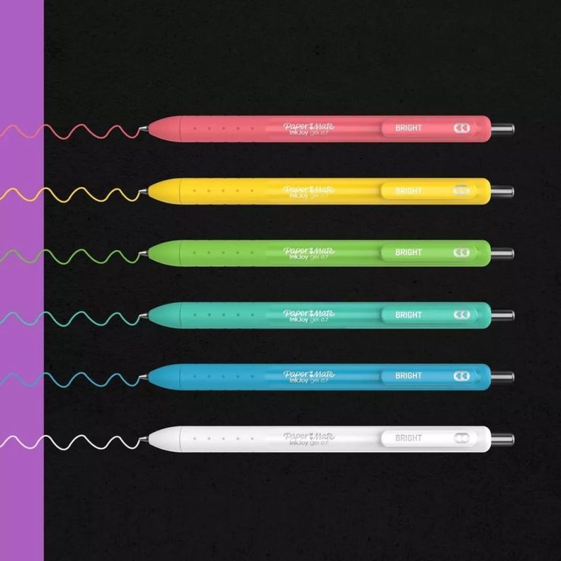 Set 6 Bolígrafos Inkjoy de Gel Paper Mate Colores Brillantes-2