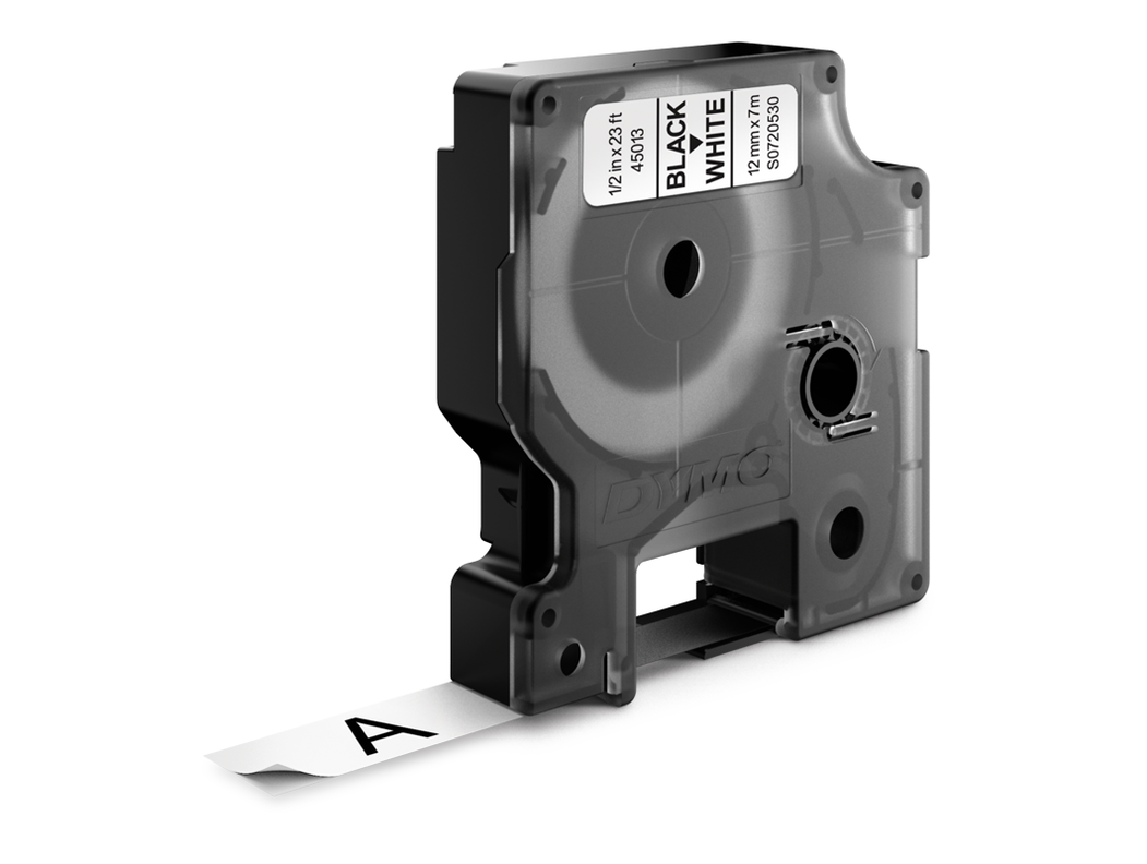 Cinta D1 Dymo 12mmx7m Negro-Blanco-1