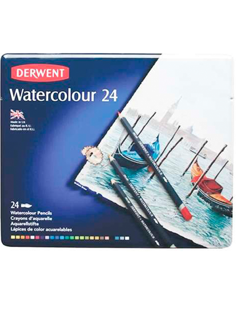 Lápices De Colores Acuarelables Derwent Set 24-1