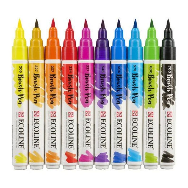 Marcadores Acuarela Ecoline Set 10 Colores-0