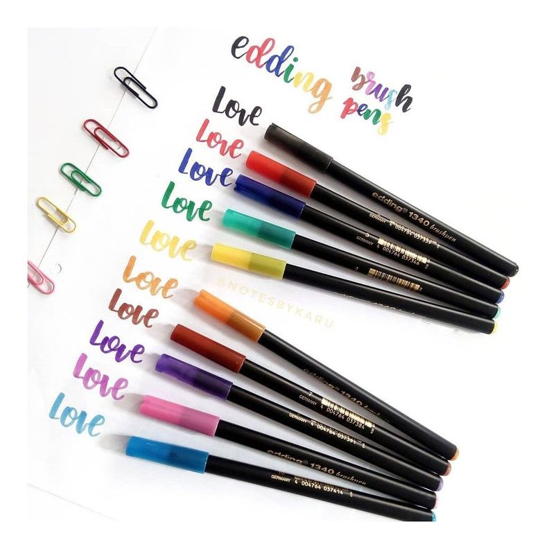 Marcadores Punta Pincel Edding Set 10 colores-1