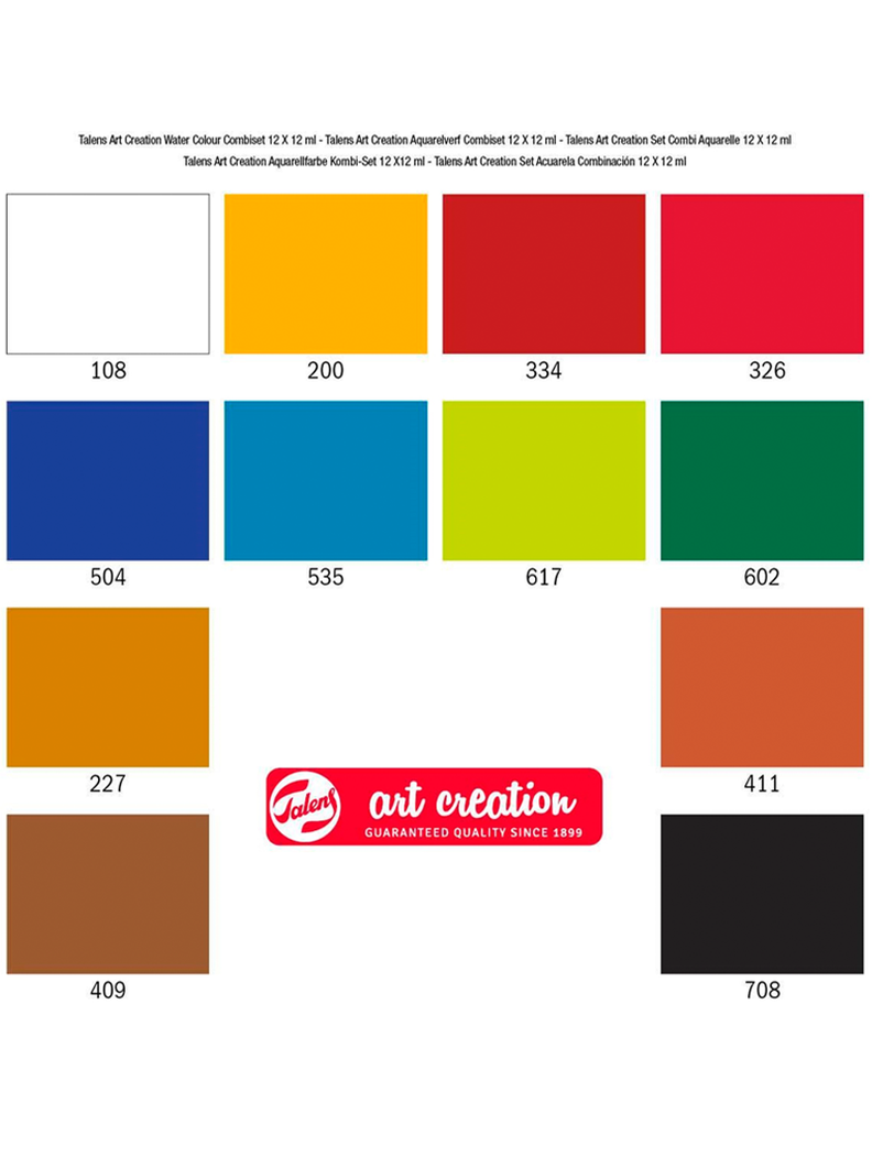 Set De Acuarelas En Tubo Art Creation de 12 ml + 2 Pinceles-3