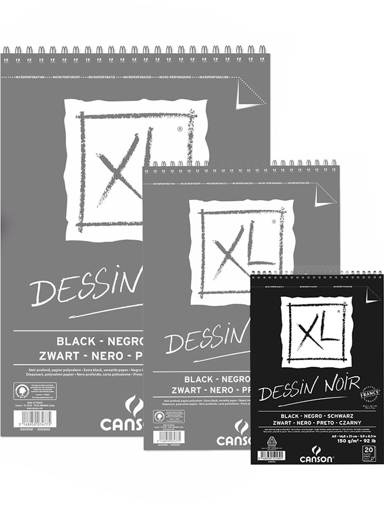 Croquera Dibujo Canson XL Negra 150gr A5-1