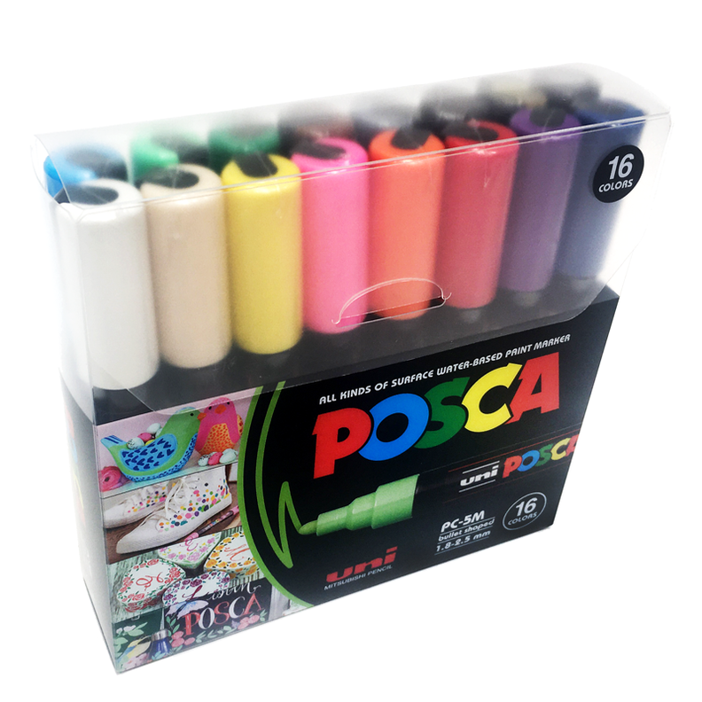 Marcadores Posca 5M Set 16 Colores Basicos-1
