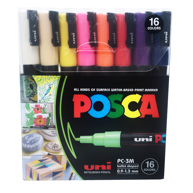 Marcadores Posca 3M Set 16 Colores Basicos-0