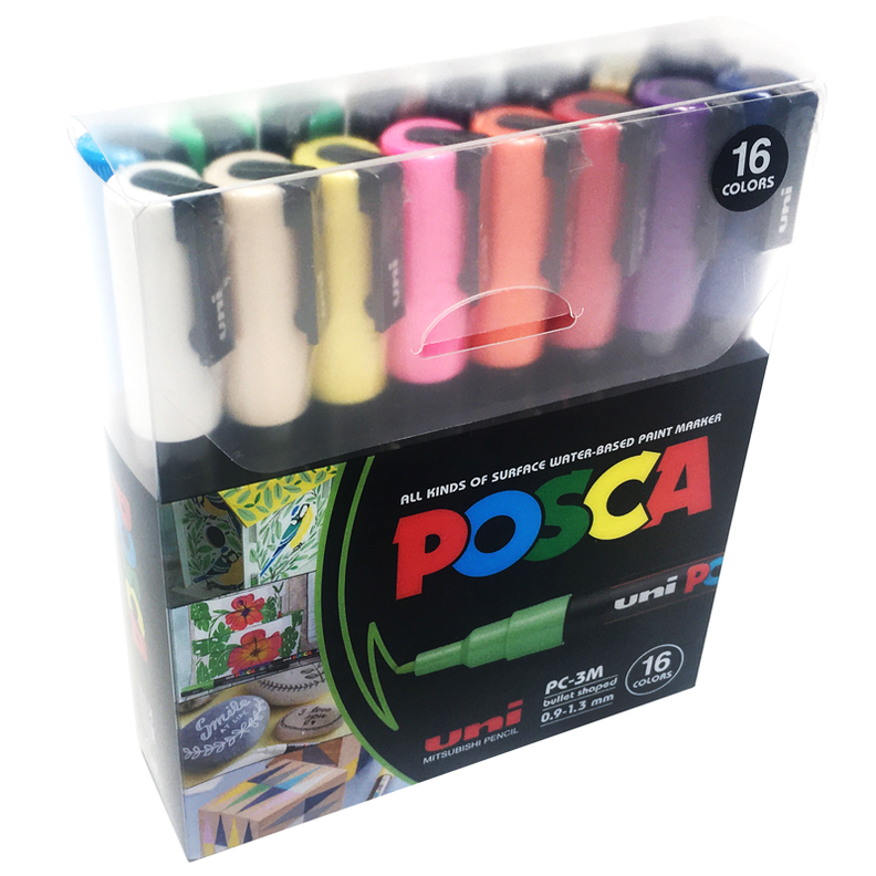 Marcadores Posca 3M Set 16 Colores Basicos-1