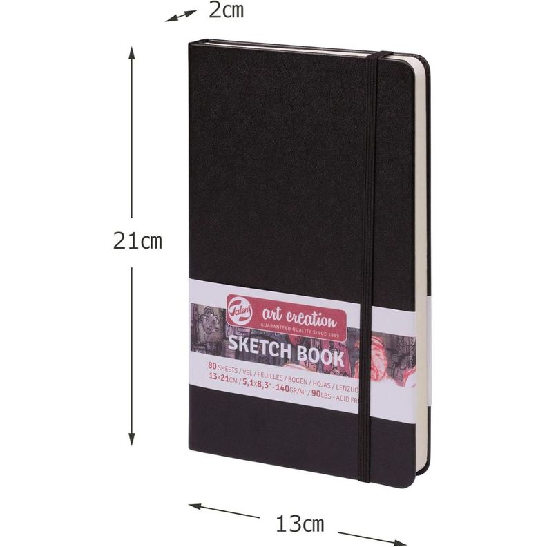 Libreta Art Creation Negra 13x21cm 140gr 80hjas.-1