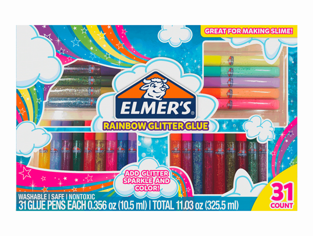 Pack Pegamento Glitter En Tubo Elmers Caja X30-0