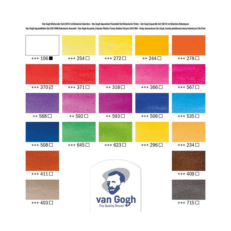 Acuarela en Pastillas Van Gogh Set 24 Tonos Botánicos-3