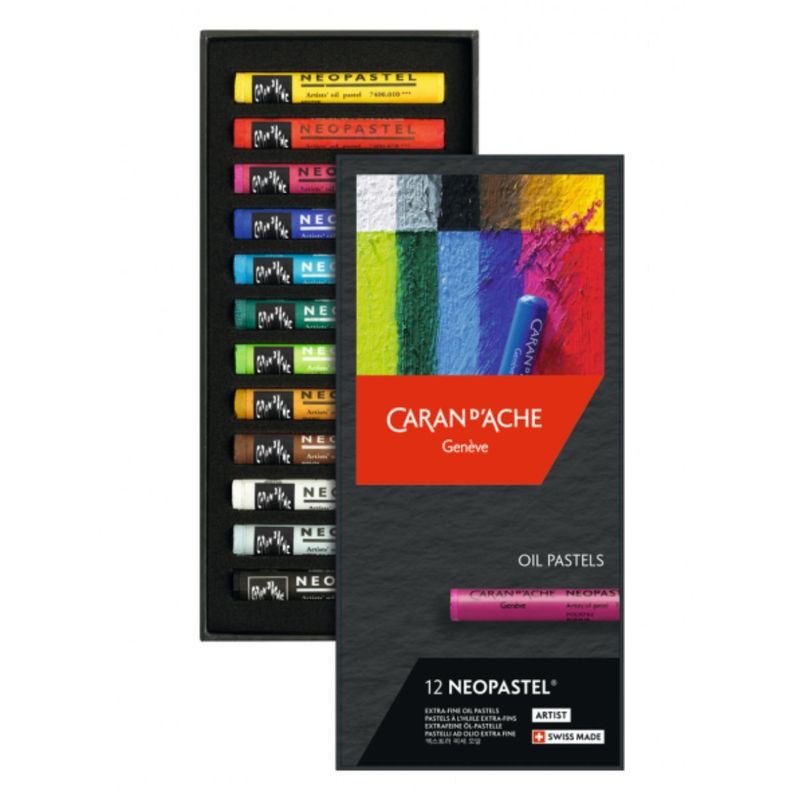 Pasteles Extra Finos Neopastel Caran d Ache Set 12 Colores-0