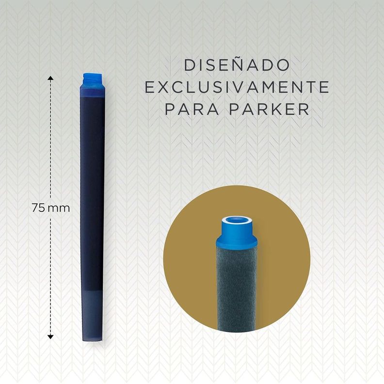 Cartucho De Tinta para Pluma Std Caja x5 Azul-2