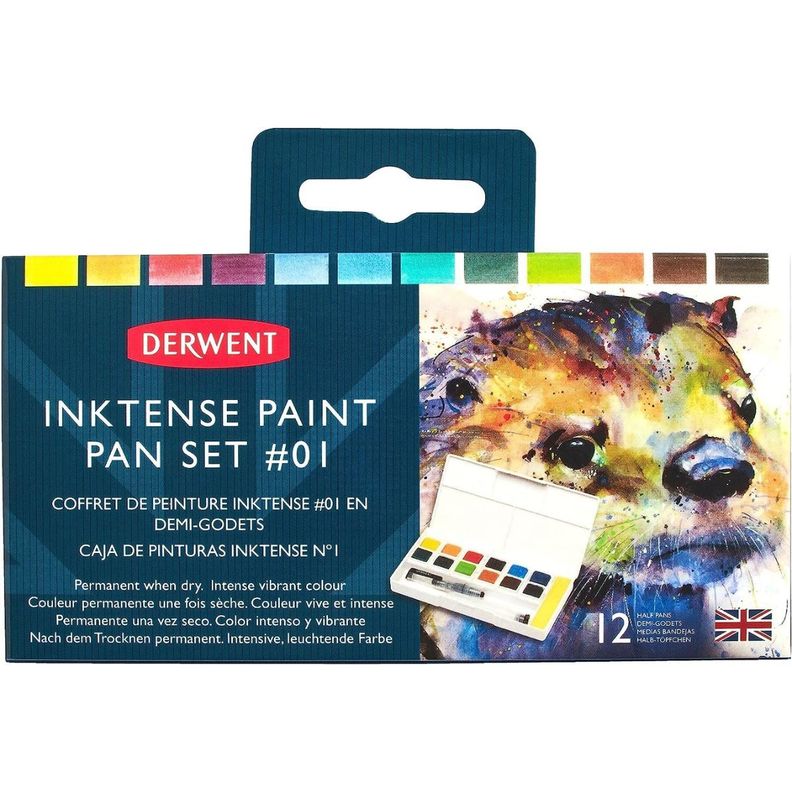 Set 12 Tintas en Pastillas Acuarelables Derwent Inktense N°1-0