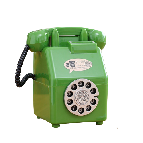 Alcancía Teléfono Retro ZE1784 Verde-0