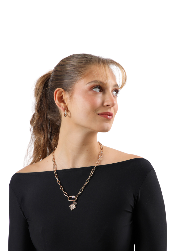 Collar Corto Bianca Dorado Humana-1
