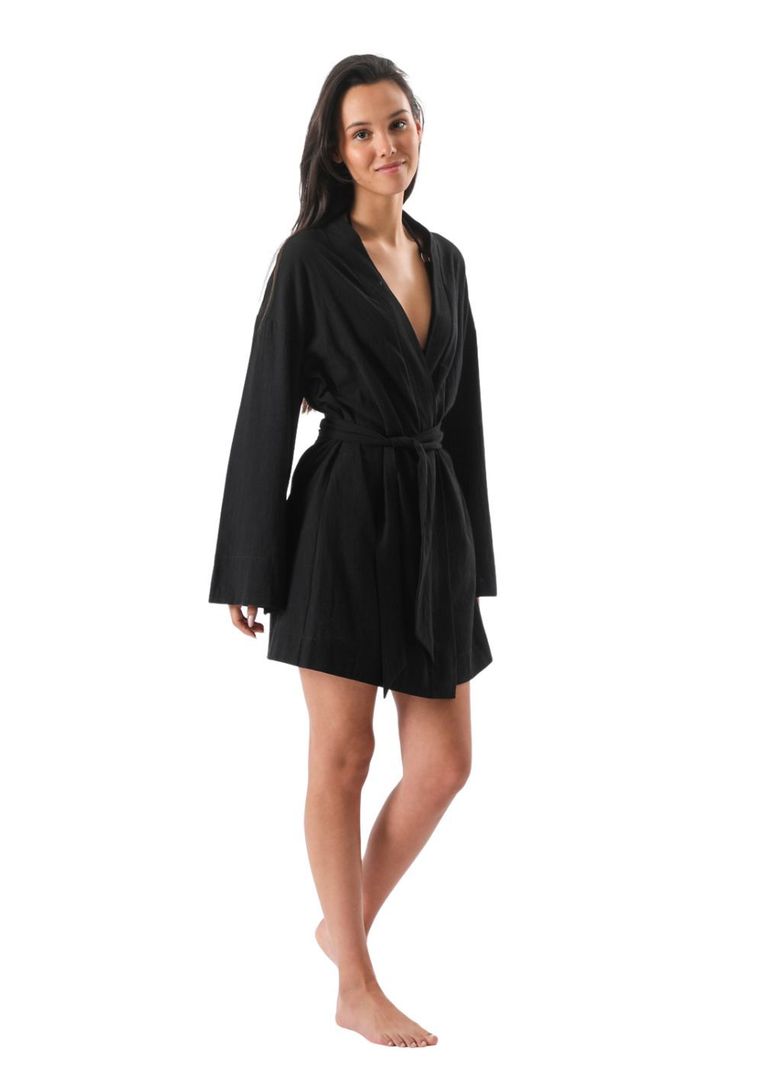 Kimono Okinawa Negro Humana-0