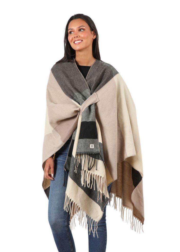 Poncho  Adriana Beige Humana-0