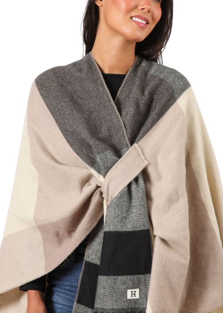 Poncho  Adriana Beige Humana-2