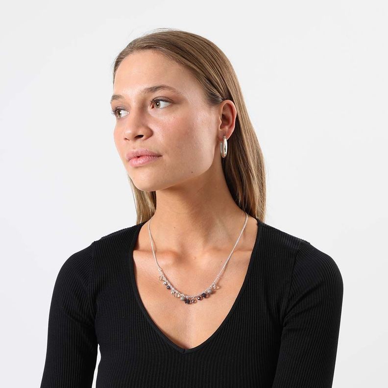 Collar Corto Quiet Neutrals Light Plateado Humana-1