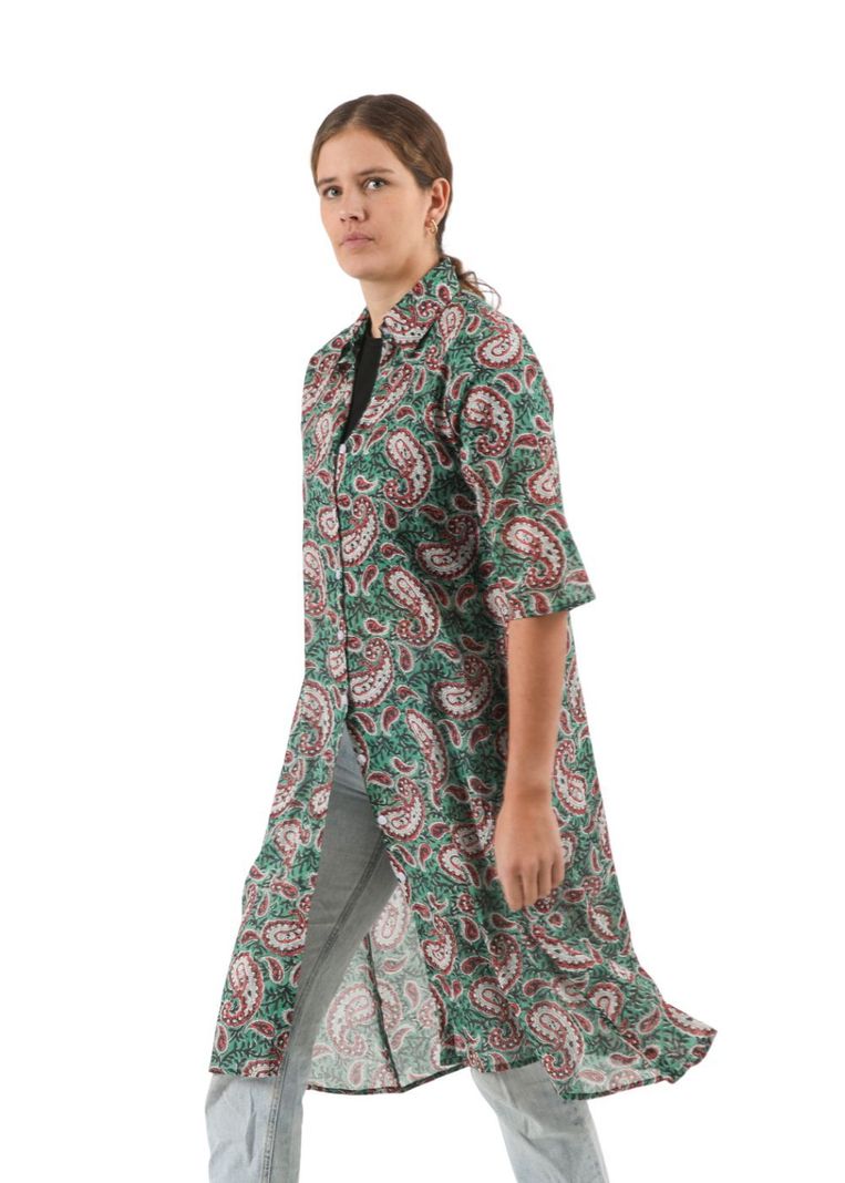 Kimono Mosaic Verde Humana-0