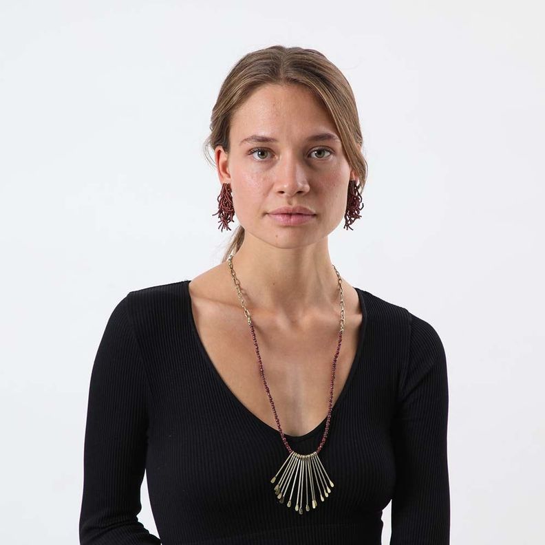 Collar Largo Matera Dorado Humana-1