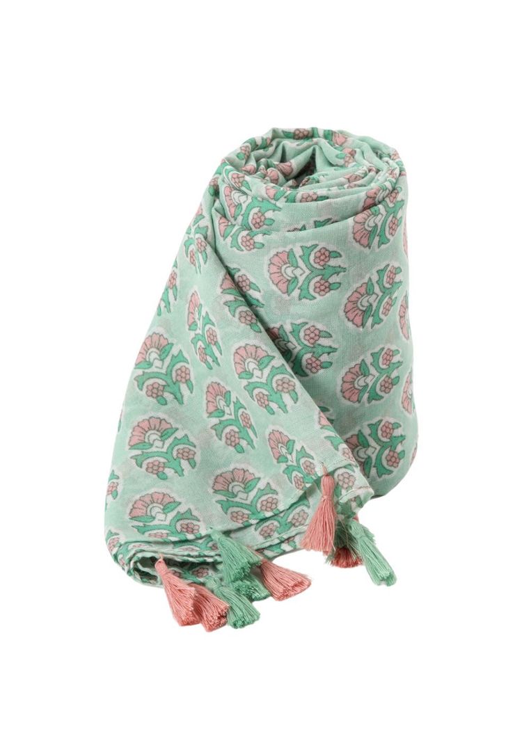 Pañuelo Estampado Jacarandá Verde i-D-0