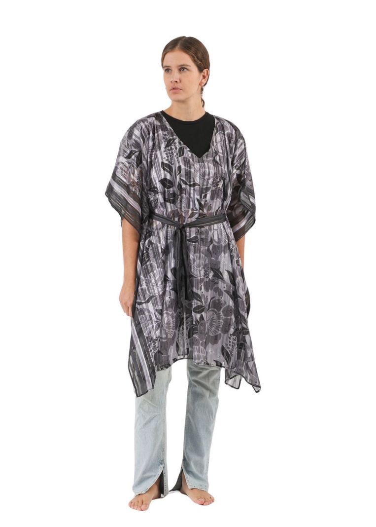 Kimono Floral Gris Humana-0