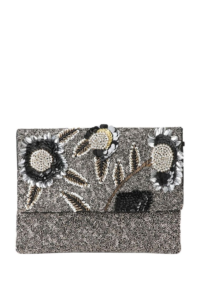 Cartera Clutch Carli Plateado Humana-0