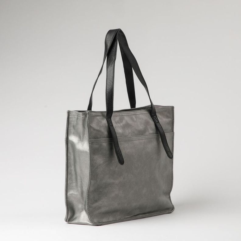 Cartera Hombro Gandía Plateada Humana-2