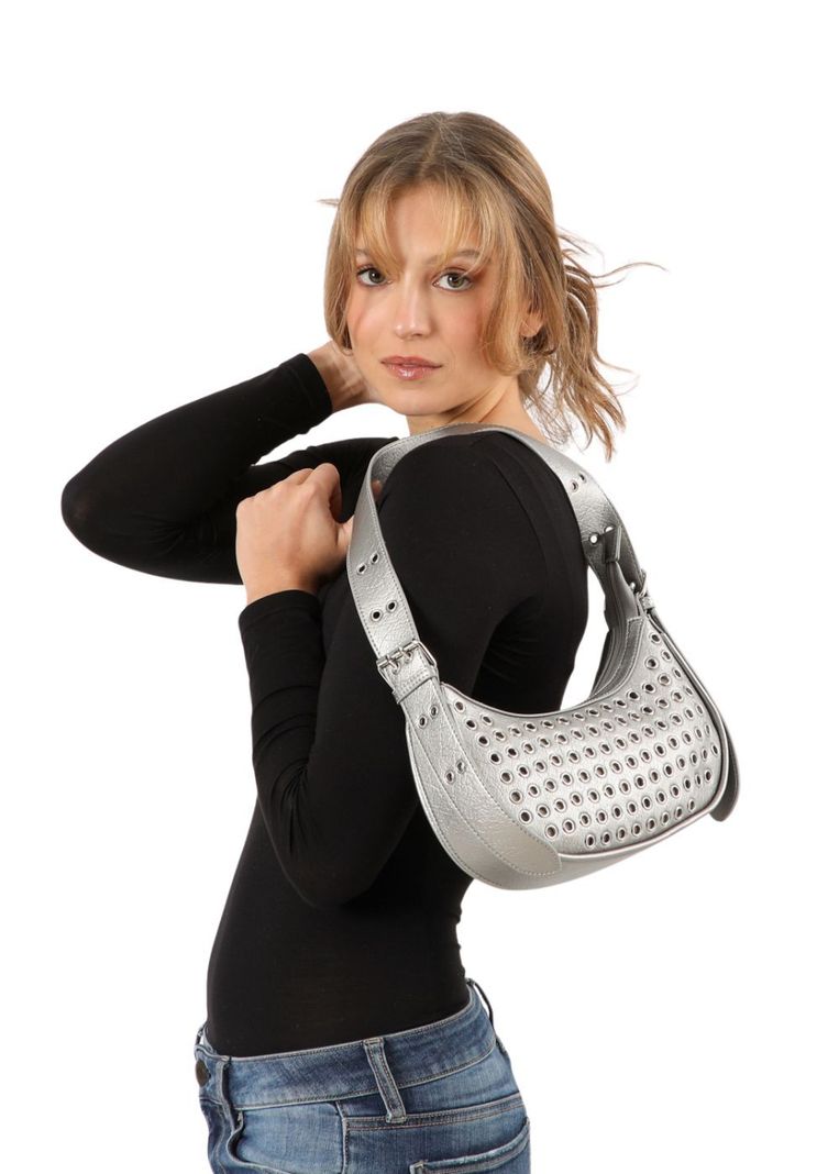 Cartera Hombro Amelie Plateado I-D-3