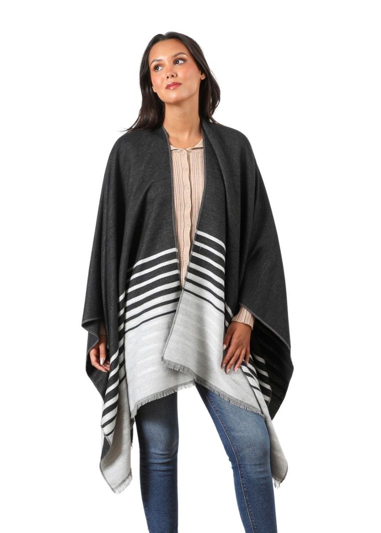Poncho  Juno Black Humana-0