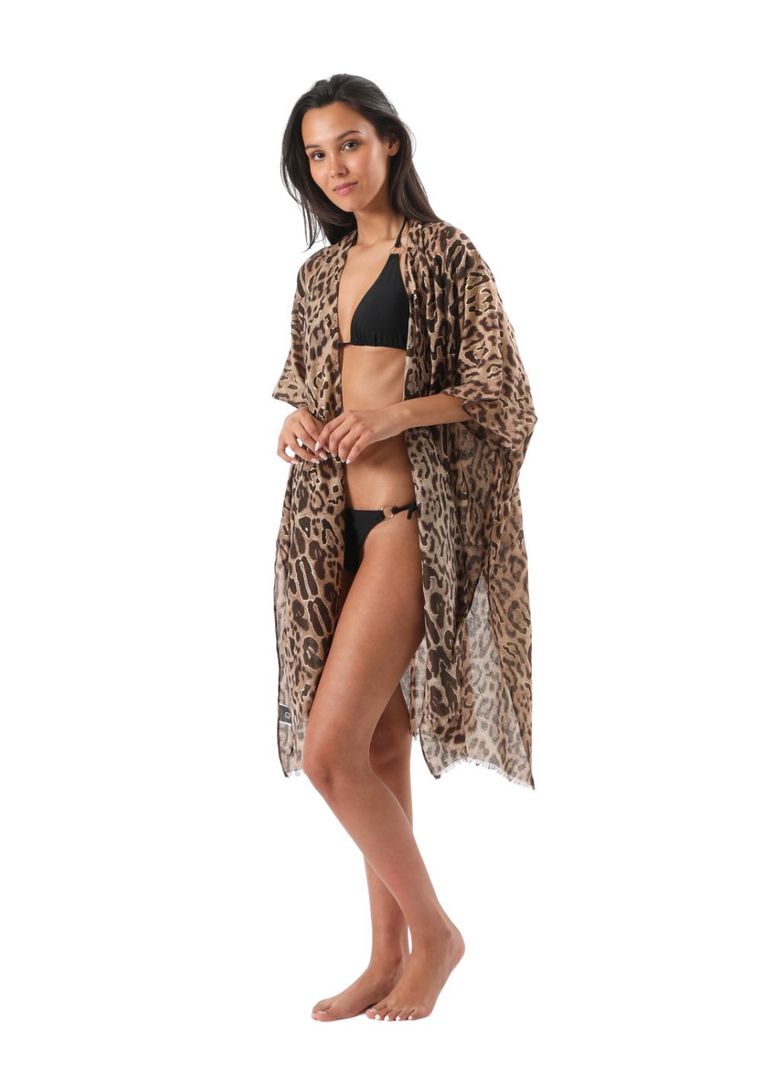 Kimono Leopard Café i-D-0