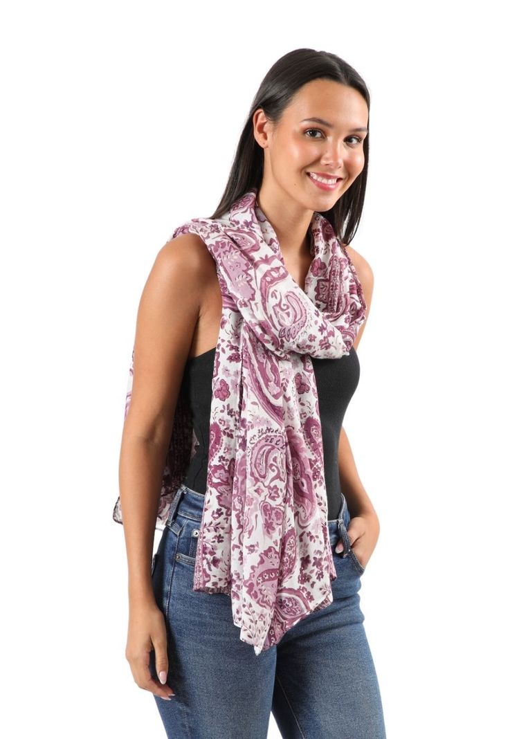 Pañuelo Estampado Grevillea Morado I-D-1