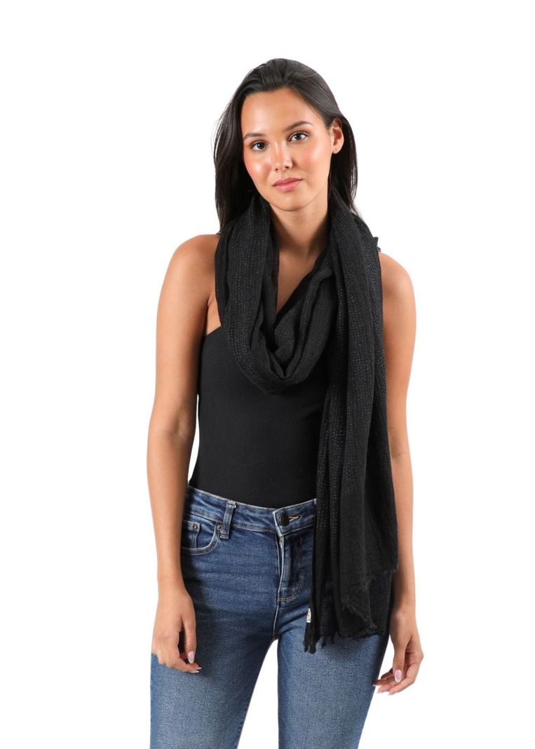 Pañuelo Estampado Elyana Negro Humana-2