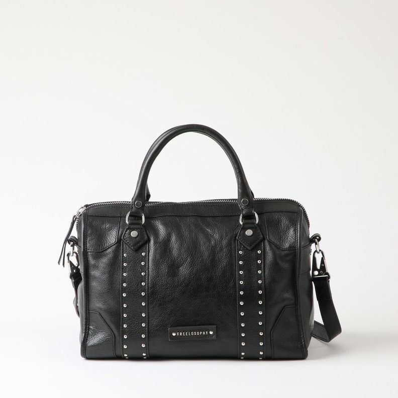 Cartera Cuero Hombro Viena Black Special Negro