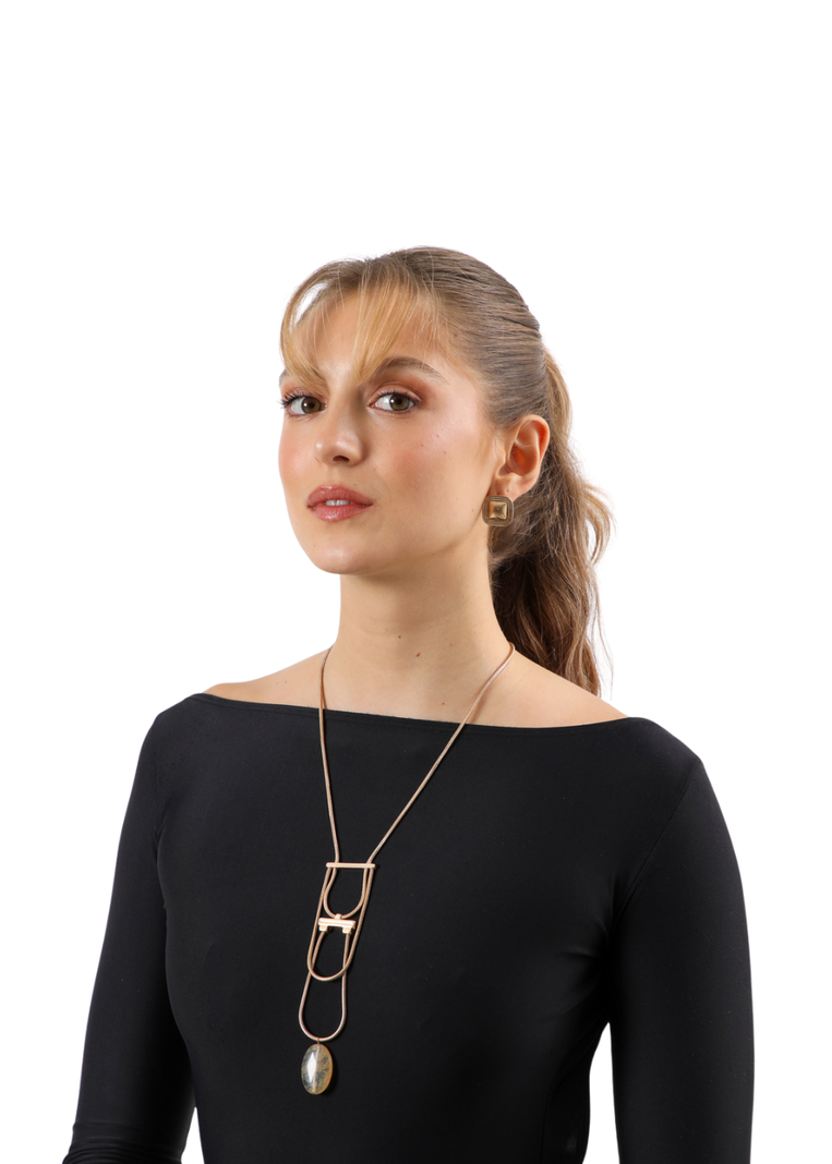 Collar Largo Esme Dorado Humana-1
