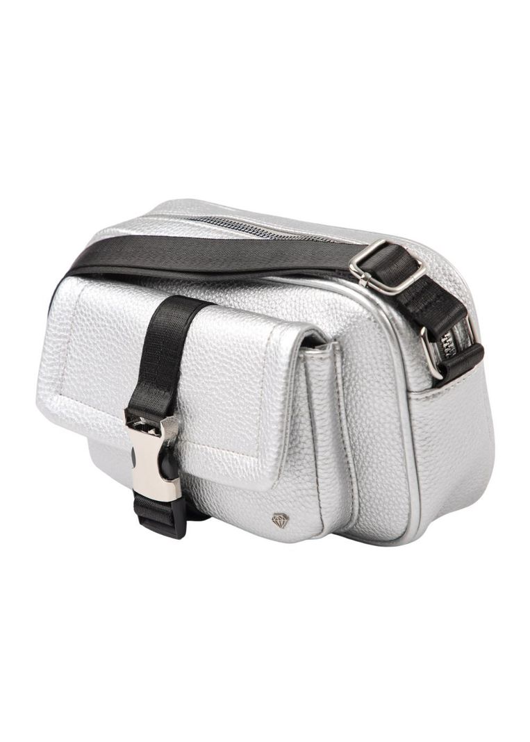 Cartera Cruzada Coimbra Silver Plateada i-D-2