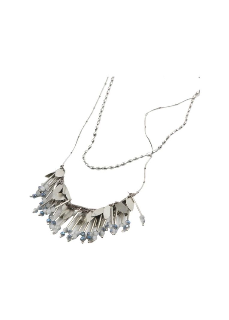 Collar Corto Fringes Azul Humana-0