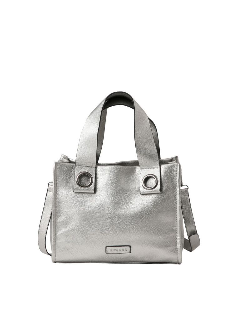 Cartera Cruzada Aylin Plateado Humana-0
