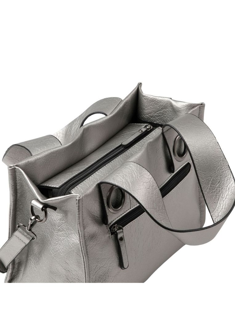 Cartera Cruzada Aylin Plateado Humana-3