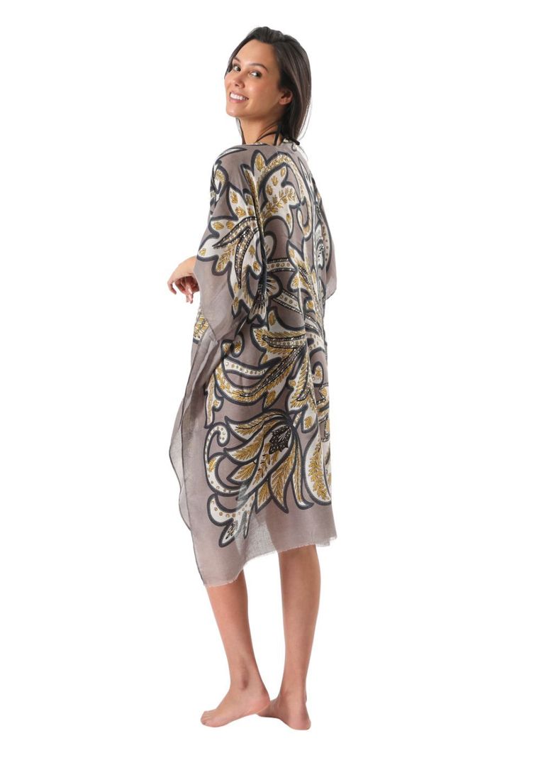 Kimono Paisley Gris i-D-1