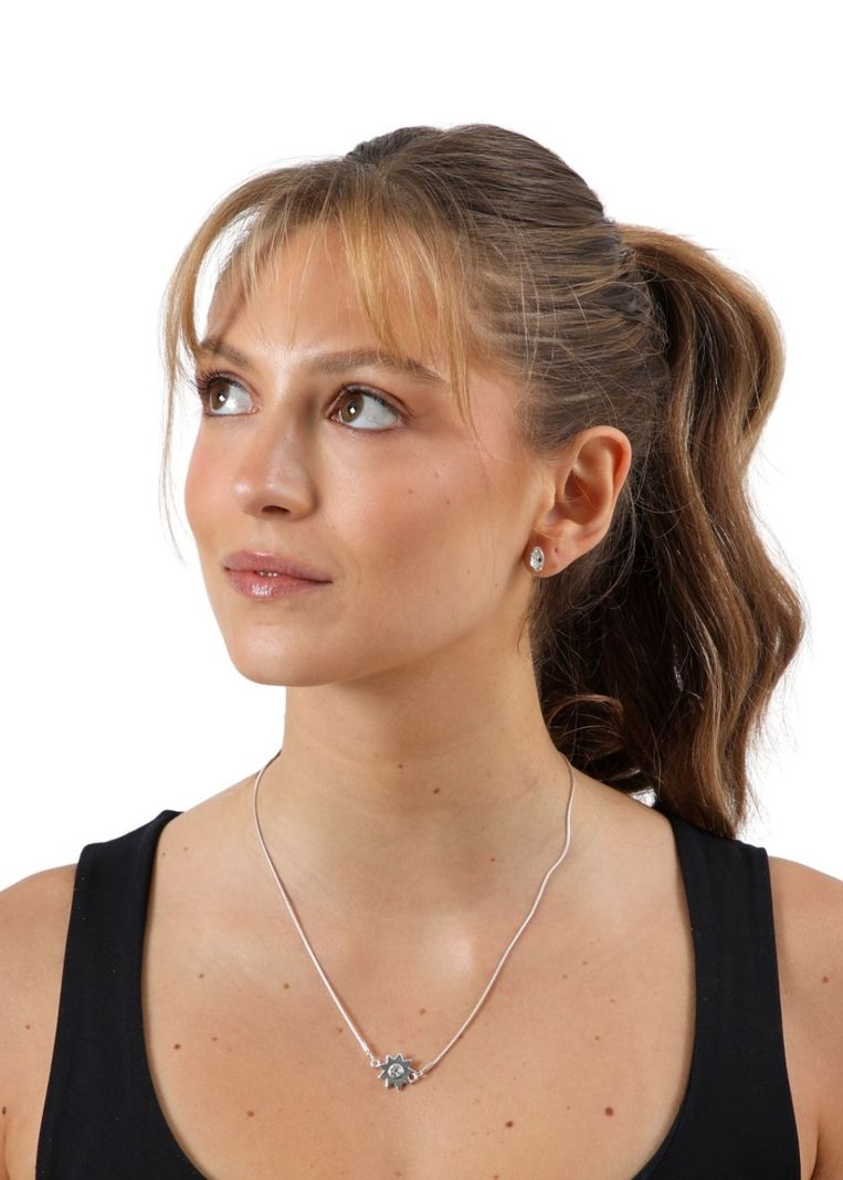 Set Collar Jidra Plateado I-D-1
