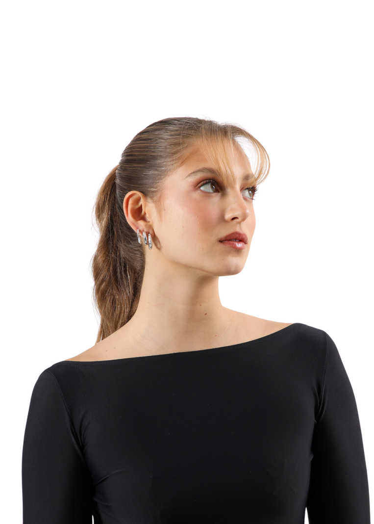 Aros Set Lirio Plateado Humana-1