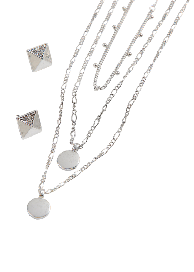 Set Collar Leni Plateado Humana-0