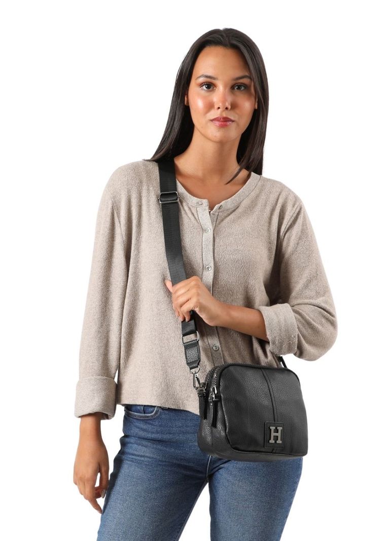 Cartera Cruzada Cissy Negro Humana-4