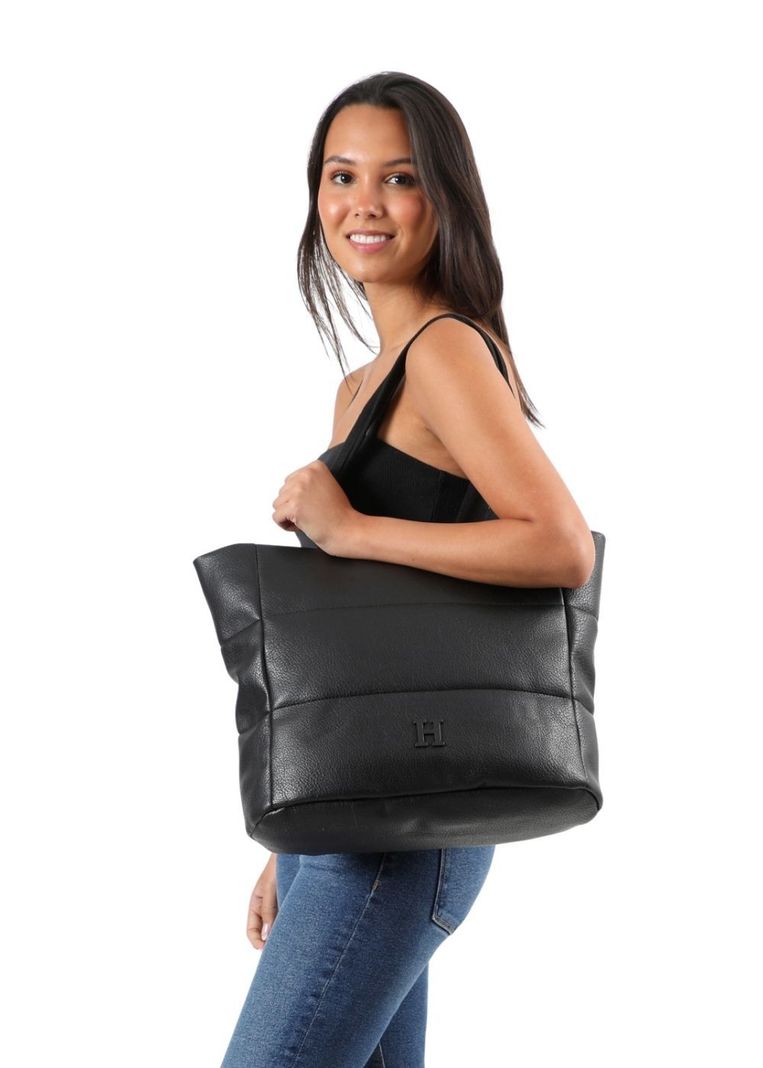 Cartera Hombro Salerno Ecocuero Negro Humana-3