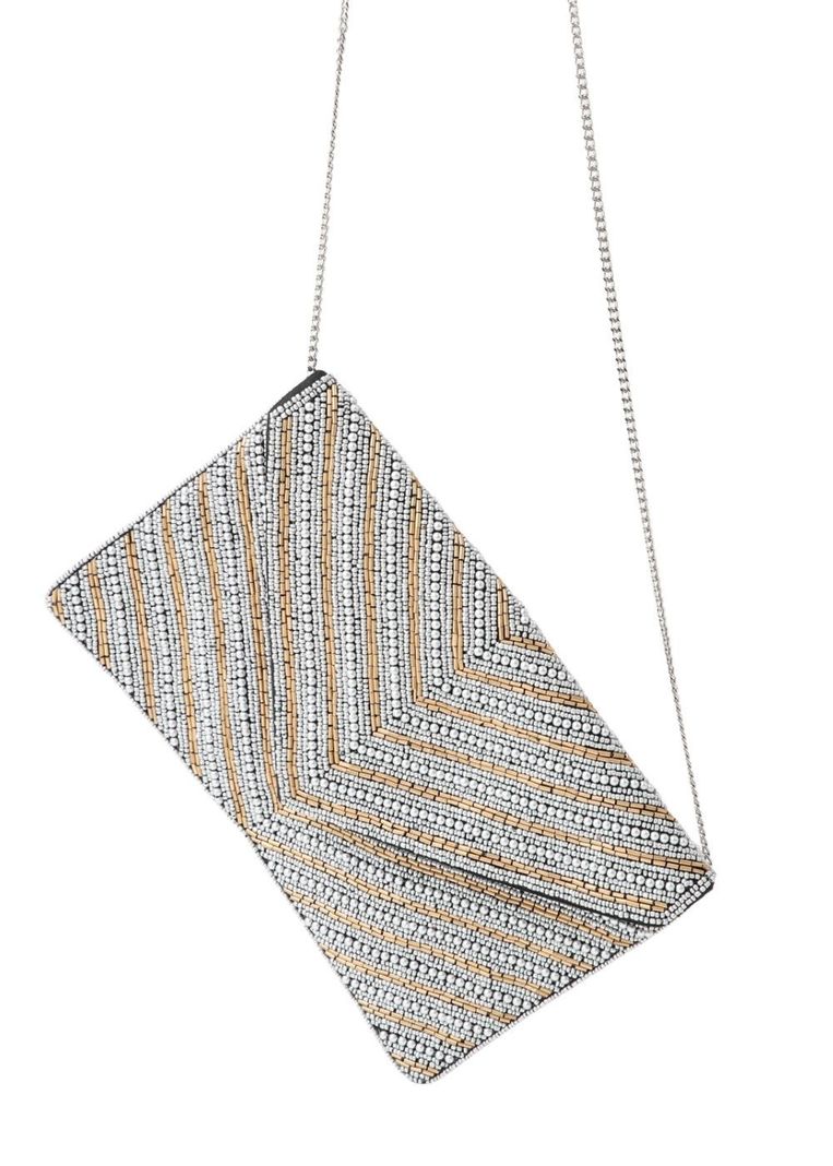 Cartera Clutch Carol Plateado Humana-1