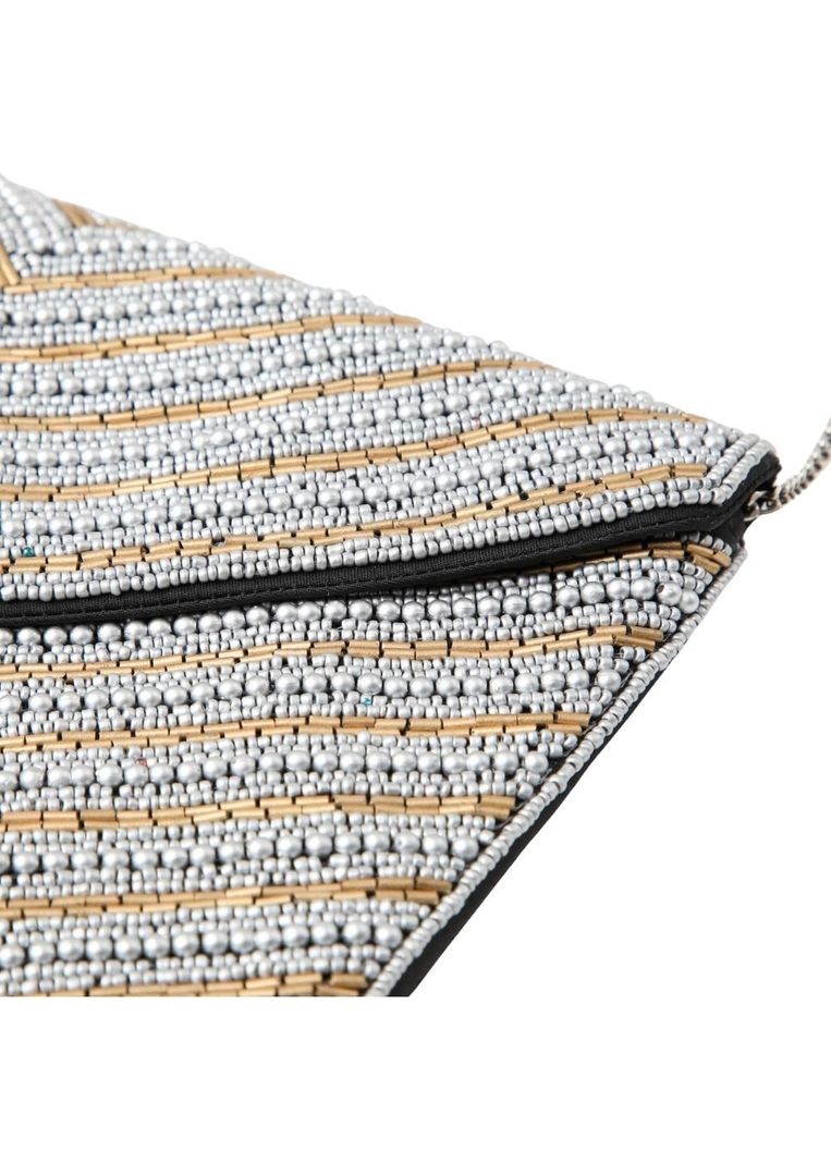 Cartera Clutch Carol Plateado Humana-3
