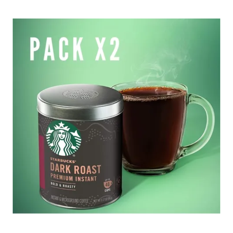 Café Instantaneo Premium Starbucks Dark Roast - Pack X2-2
