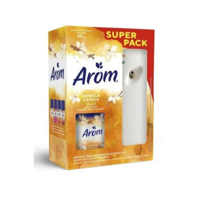 Dispensador Automatico + Aroma Vainilla Canela Arom 250ml -0