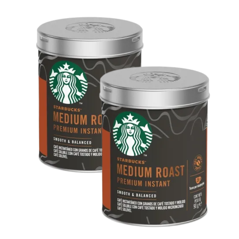 Café Instantaneo Premium Starbucks Medium Roast Pack x2-0